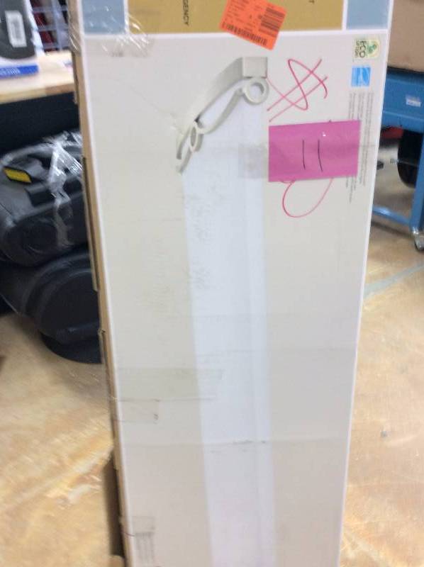 lot 11 image: Hampton Bay Regency 4-Light Brushed Nickel T8 Fluorescent Ceiling Light Model#  HBF1232-35  open box never used