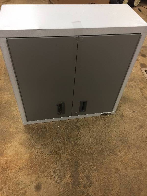 lot 67 image: Gladiator Premier Series Pre-Assembled 30 in. H x 30 in. W x 12 in. D Steel 2-Door Garage Wall Cabinet in Everest White