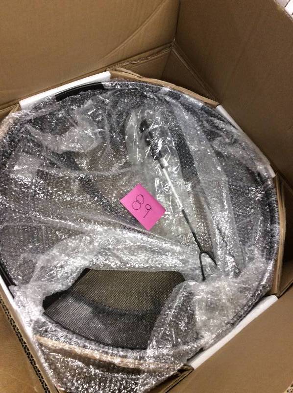 lot 89 image: Hampton Bay 29 in. Star Cutout Fire Pit Model#  FPW-101143 open box never used