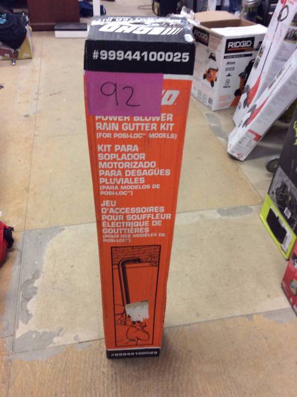 lot 92 image: ECHO Rain Gutter Cleaning Kit Model # 99944100025 never used