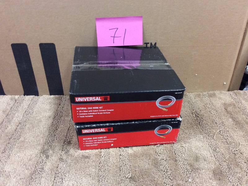 lot 71 image: Set of  2 Natural Gas Hose Kit  New