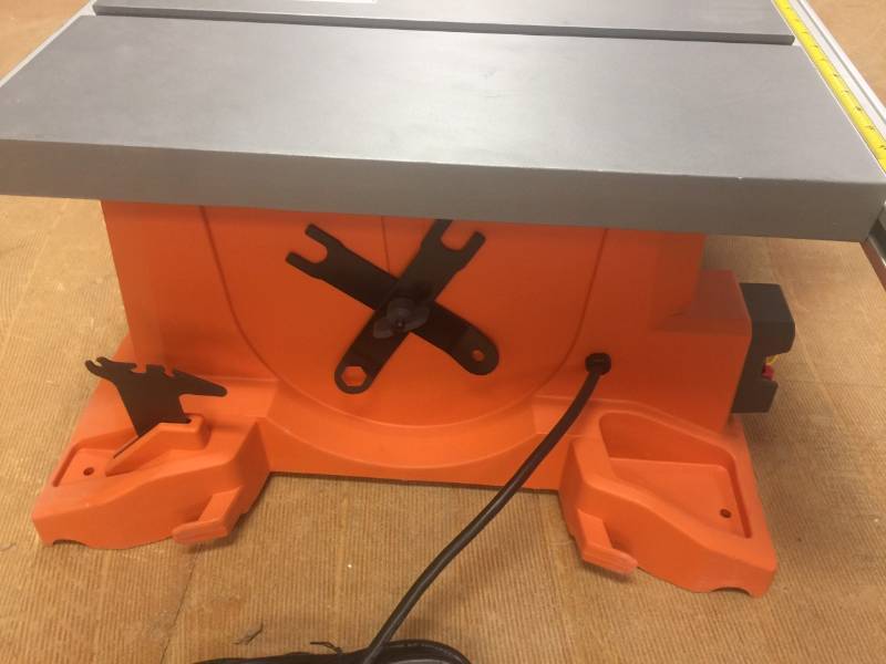 lot 129 image: RIDGID 15 Amp 10 in. Heavy-Duty Portable Table Saw  Model#  R4513  never used