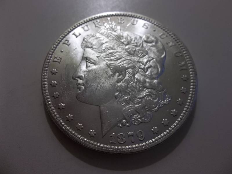 1879  Morgan Silver Dollar Very  High Grade MS (In MS60 Valued  $80.00)
