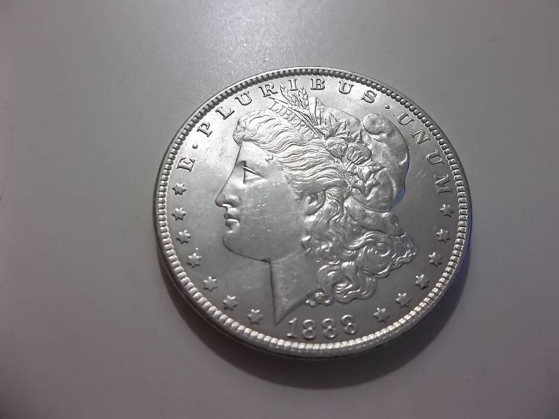 1888  Morgan Silver Dollar Vert High Grade  AU-MS