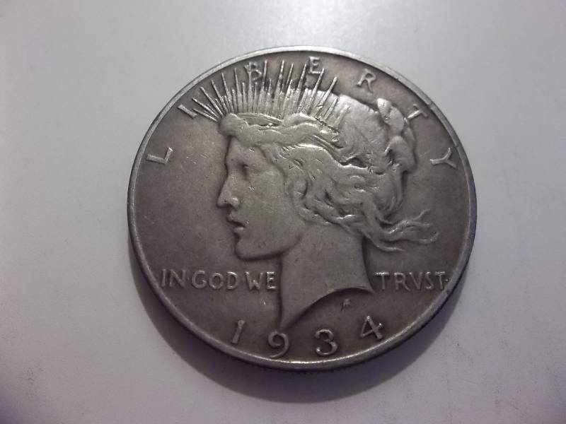 1934 S Peace Silver Dollar Better Grade