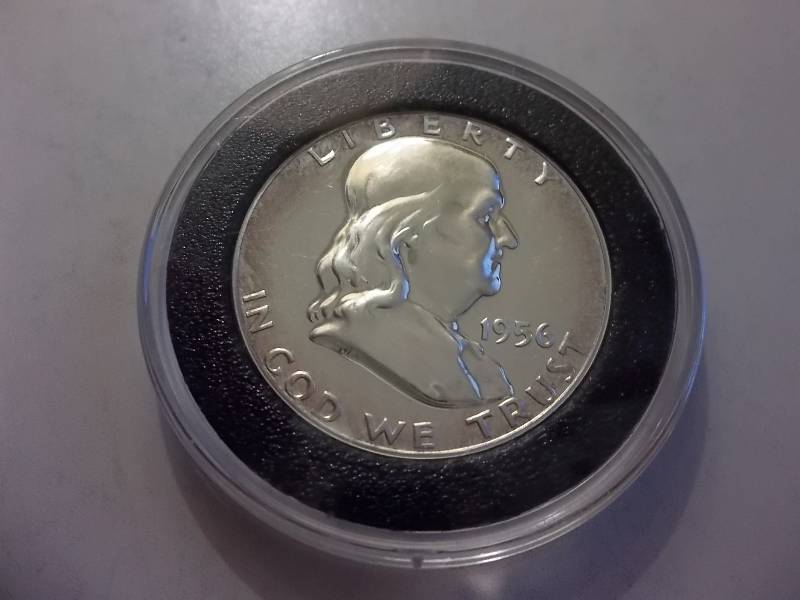1956 Franklin Half Dollar Proof (Valued  $300.00 Type 1, $60.00 Type 2))