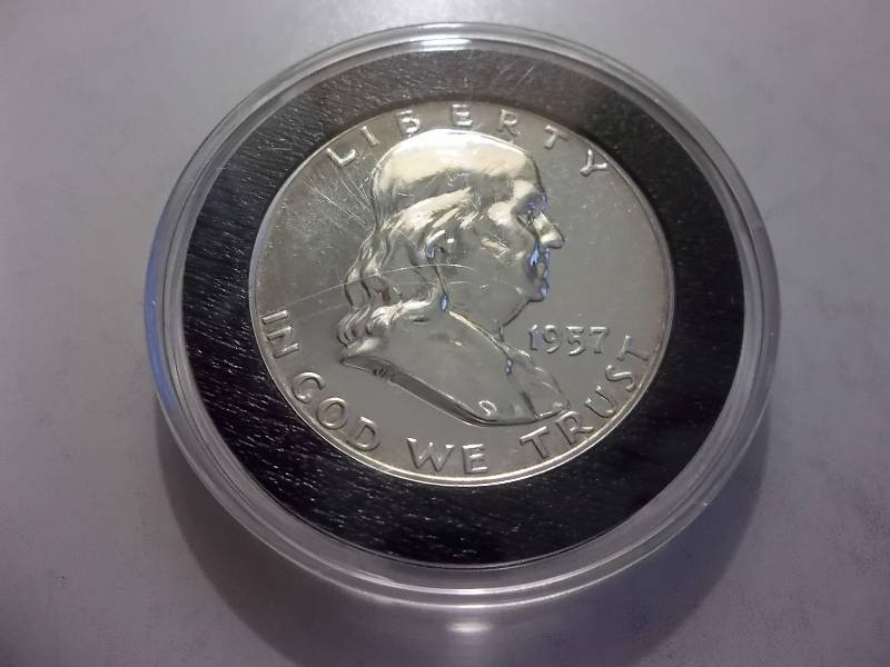 1957  Franklin Half Dollar Proof (Valued  $60.00)