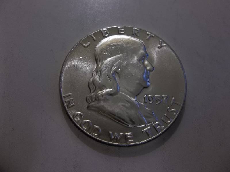 1957  Franklin Half Dollar High Grade MS With Full Bell