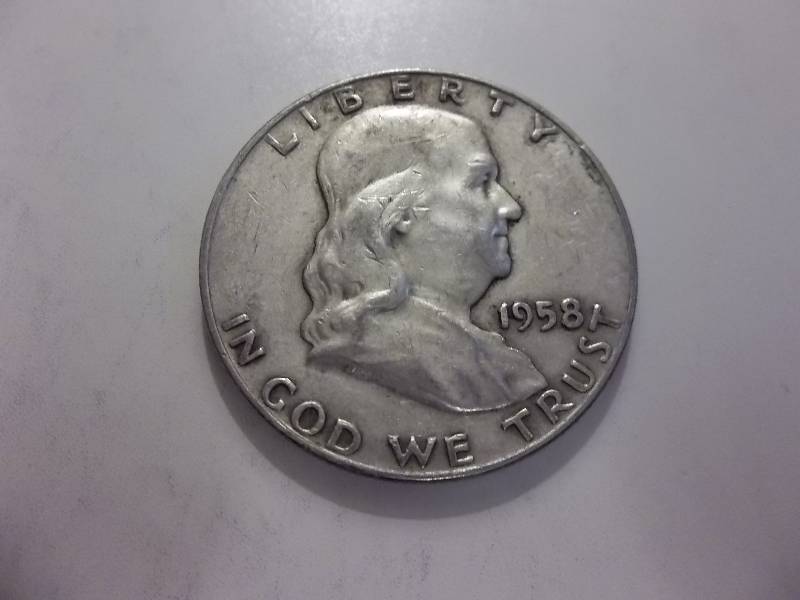1958 D Franklin Half Dollar Better Grade