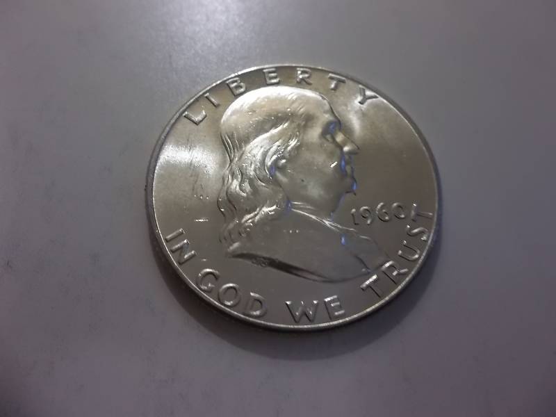 1960 Franklin Half Dollar Very High Grade MSWith Full Bell