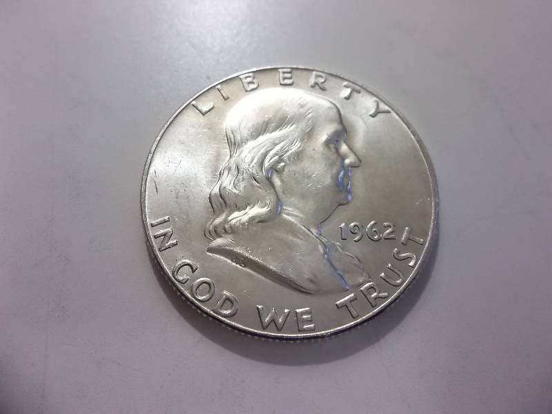 1962 D  Franklin Half Dollar Very High Grade MS Full Bell