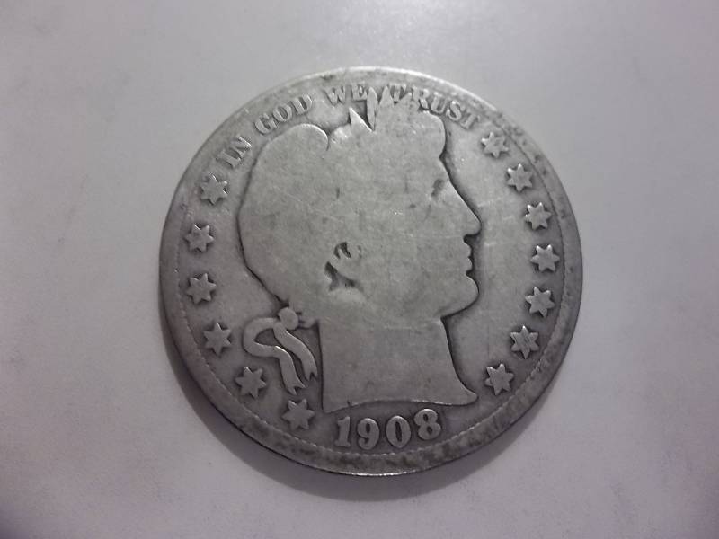 1908 D Barber Half Dollar