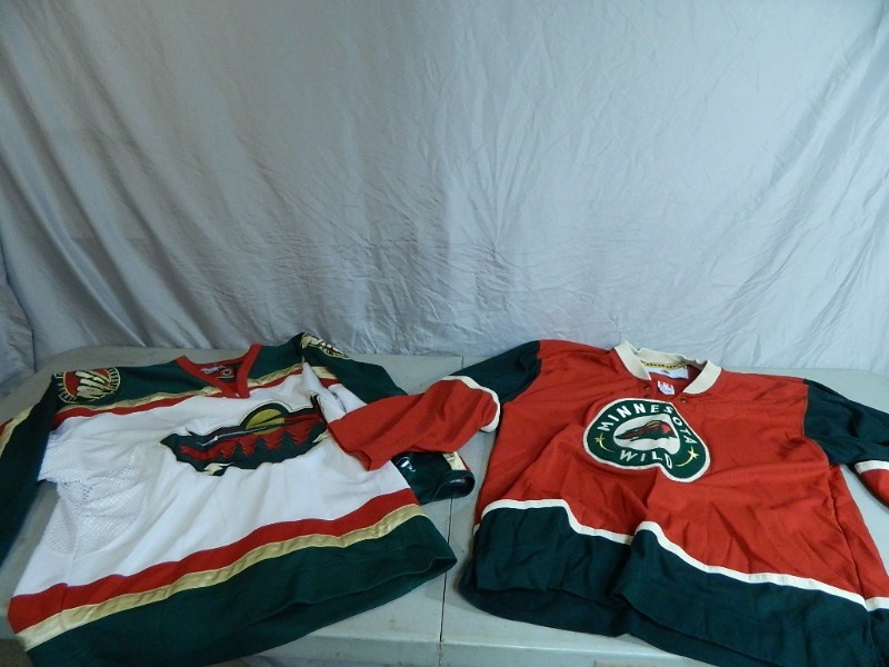 lot 20 image: 2 Minnesota Wild Hockey Jerseys
