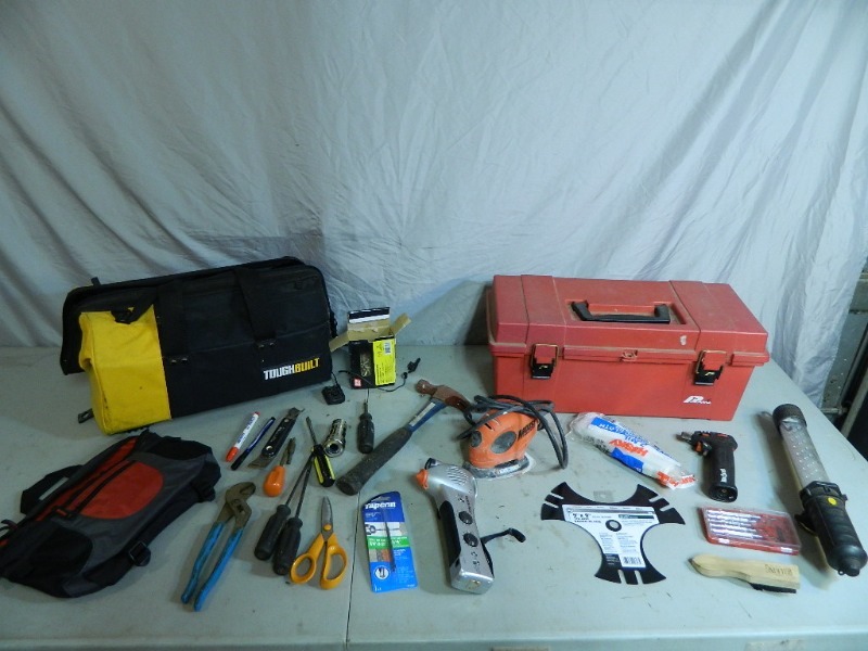 lot 65 image: Tools, Sander, Toolboxes, Etc