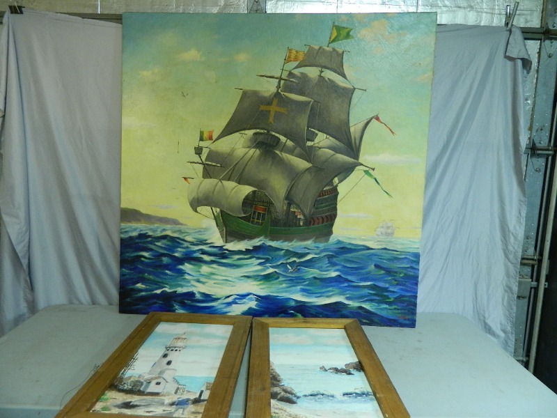lot 111 image: Canvas Paintings