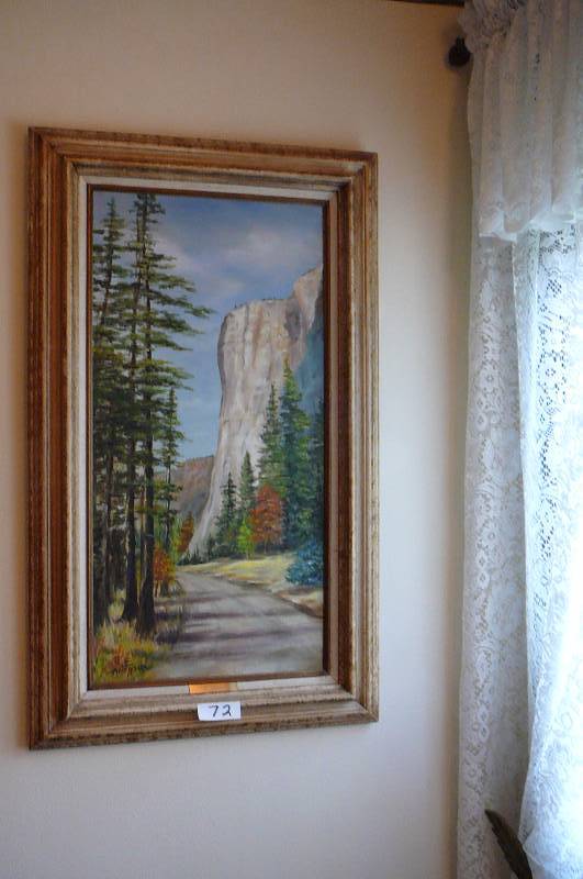 lot 72 image: Framed Canvas Painting