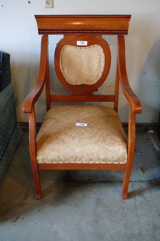 lot 76 image: Decorative Wooden Chair