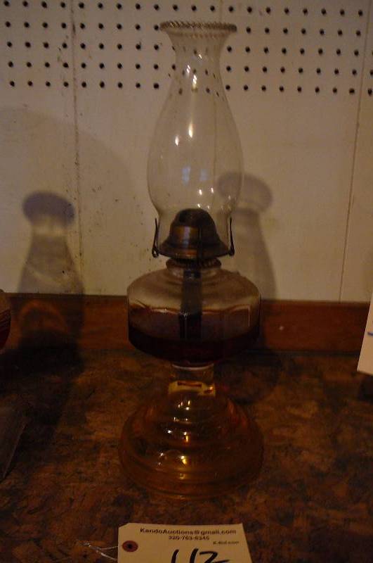 lot 112 image: Antique Oil Lamps