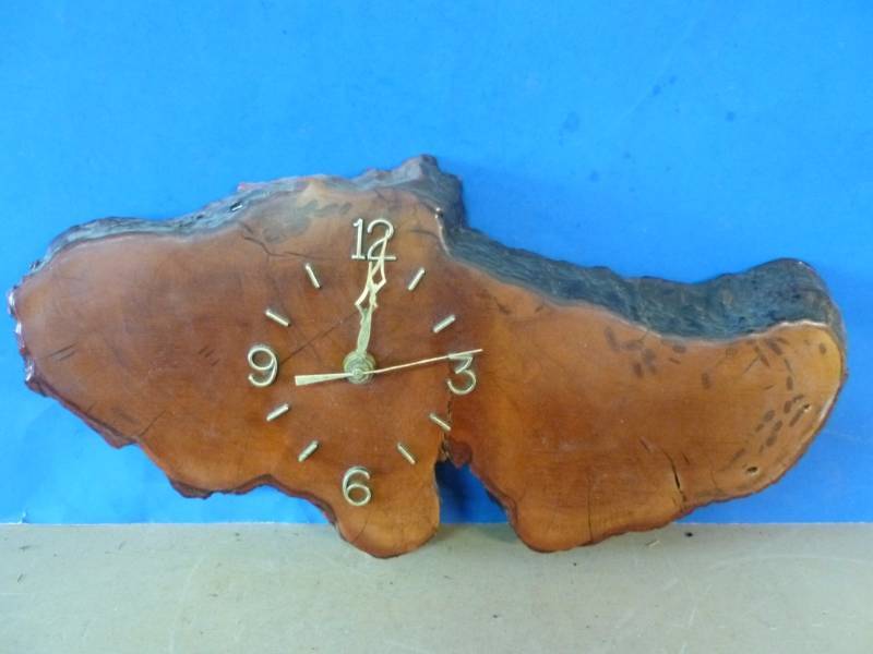 Wood Slab Clock