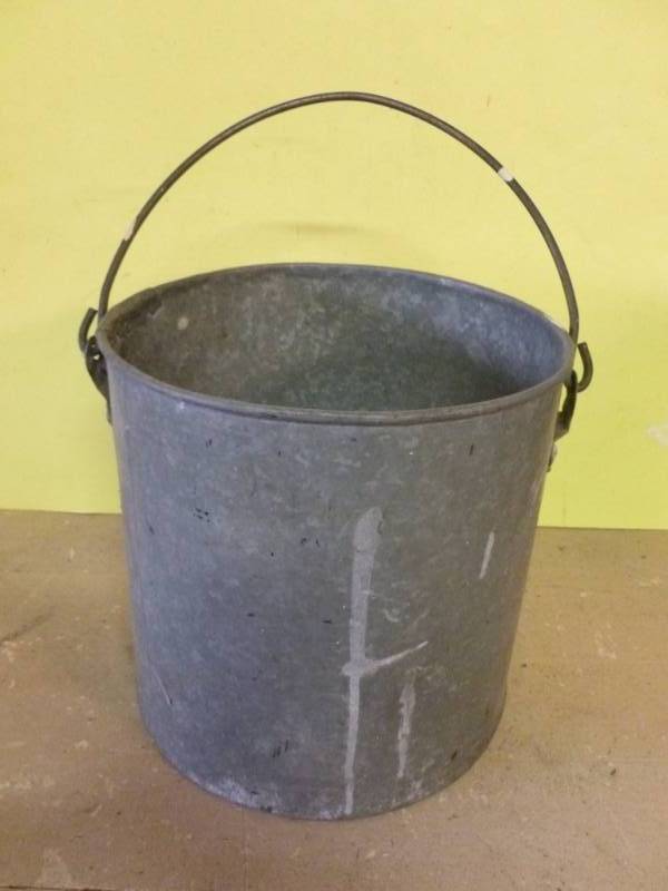 Vintage Galvanized Steel Pail