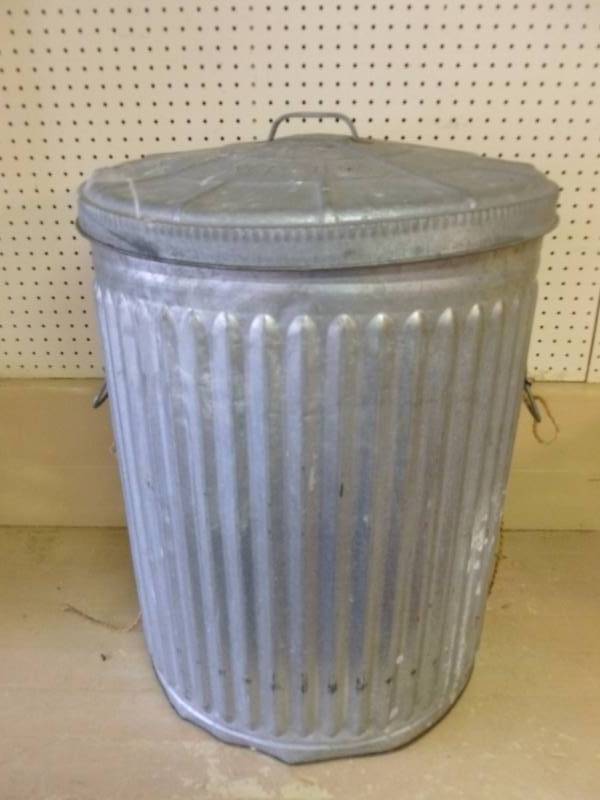 Galvanized Steel Trash Can