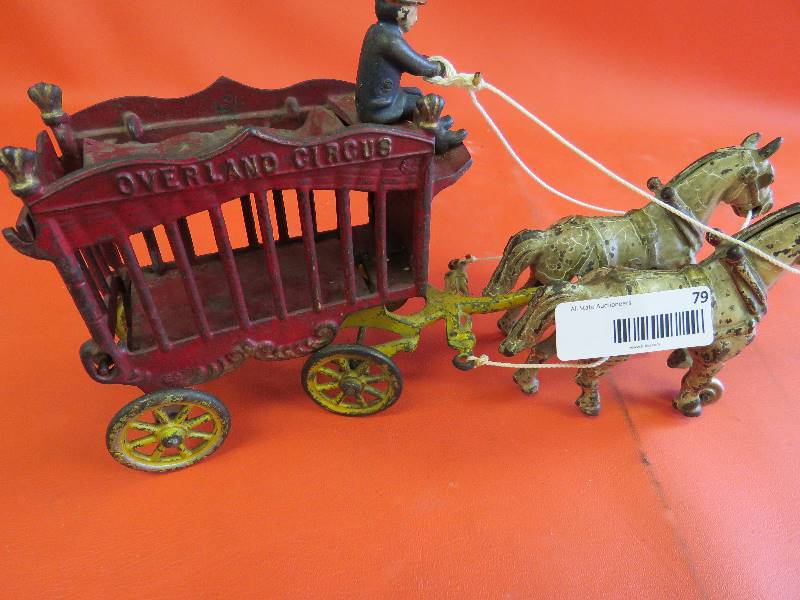 Antique Iron Horse and Wagon