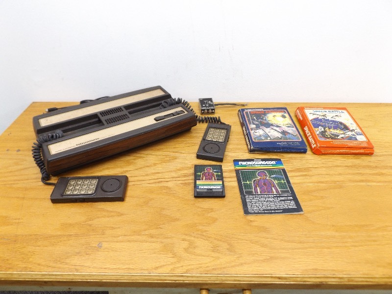 Vintage Mattel Electronics Intellivision Gaming System with 3 Games