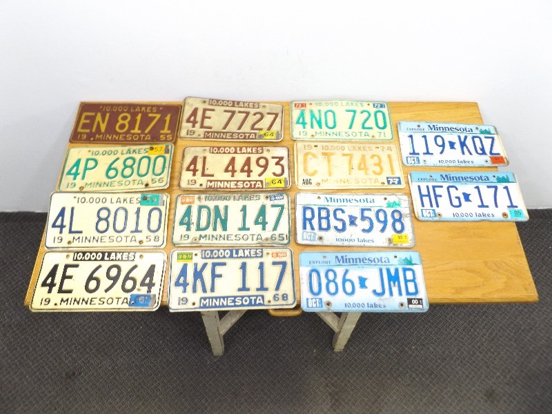 Lot of Vintage MN License Plates