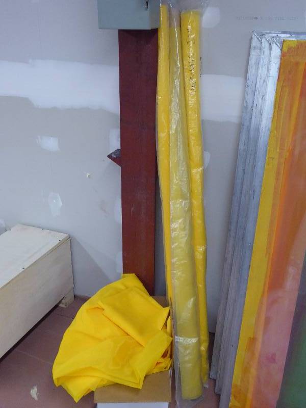 lot 25 image: Lot of Silk Screen Mesh Fabric