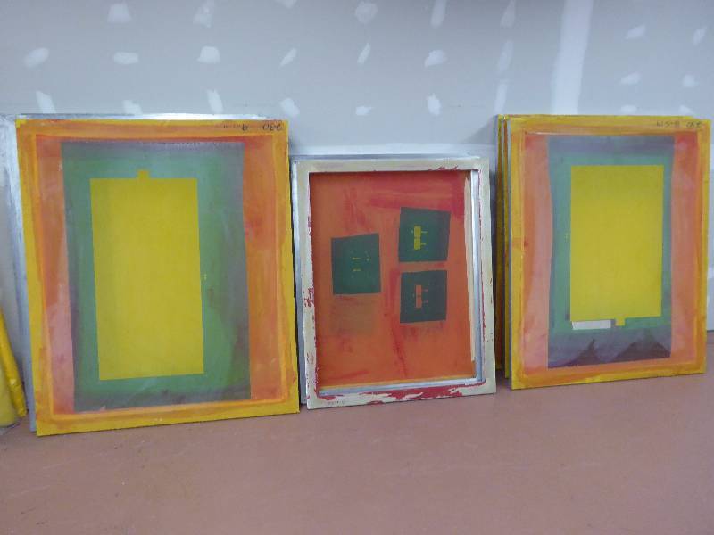 lot 26 image: Lot of 15 Aluminum Screen Printing Frames