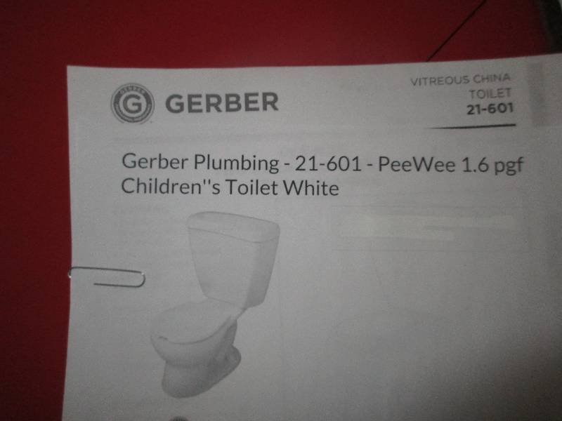 lot 46 image: Gerber childrens toilet - Pee Wee 1.6 PGF