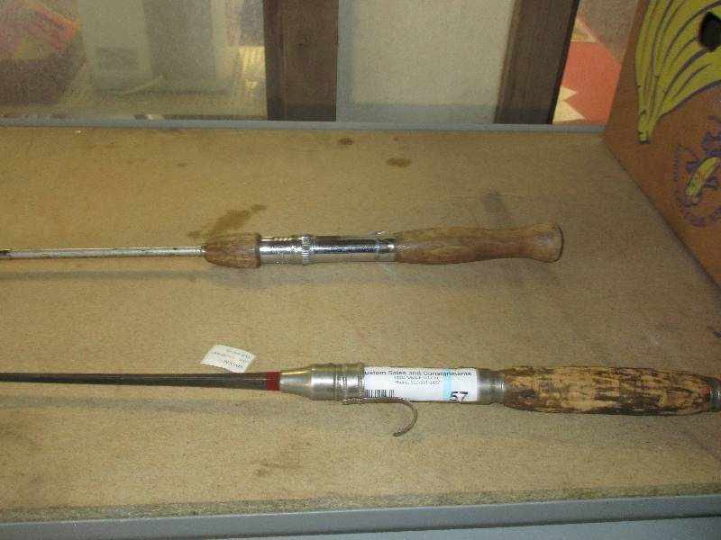 lot 57 image: 2 vintage fishing rods