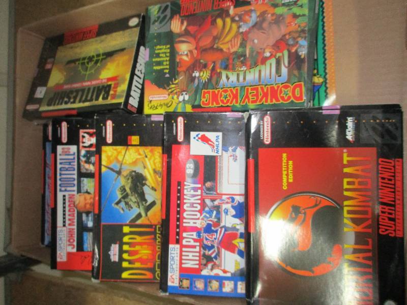 lot 99 image: 7 vintage super Nintendo games