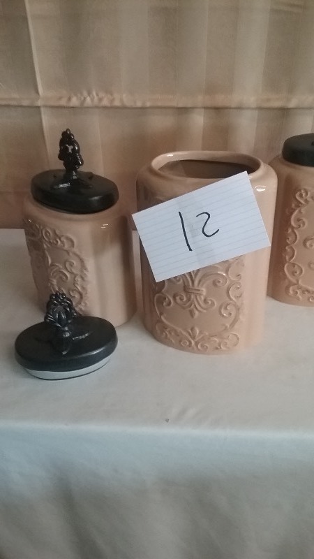 lot 12 image: Decorative Canisters