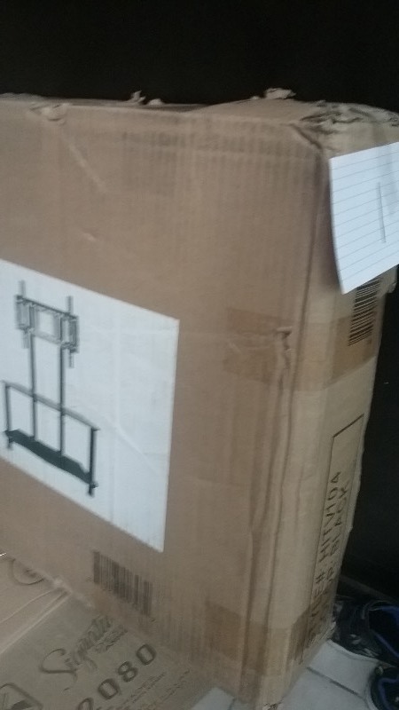 lot 1 image: Black and Glass TV Stand