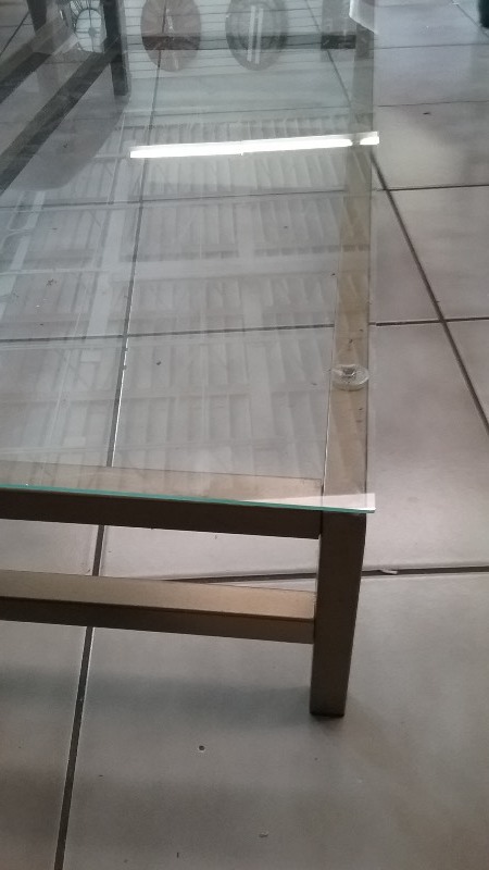 lot 10 image: Low Profile Gold Coffee Table