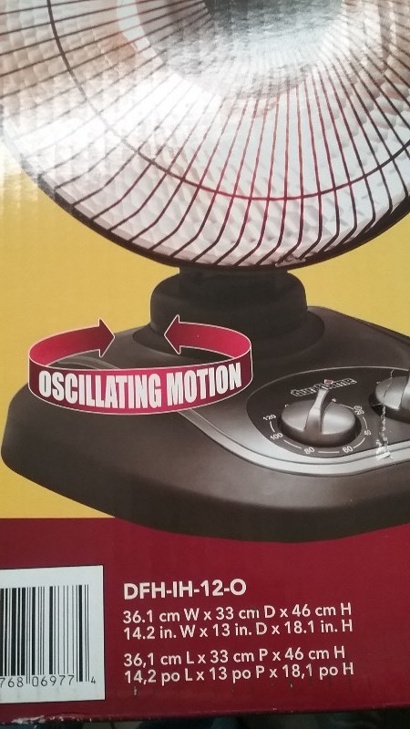 lot 33 image: Electric Heat Fan
