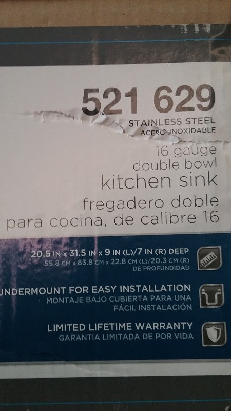 lot 37 image: Glacier Bay Stainless Steel Sink
