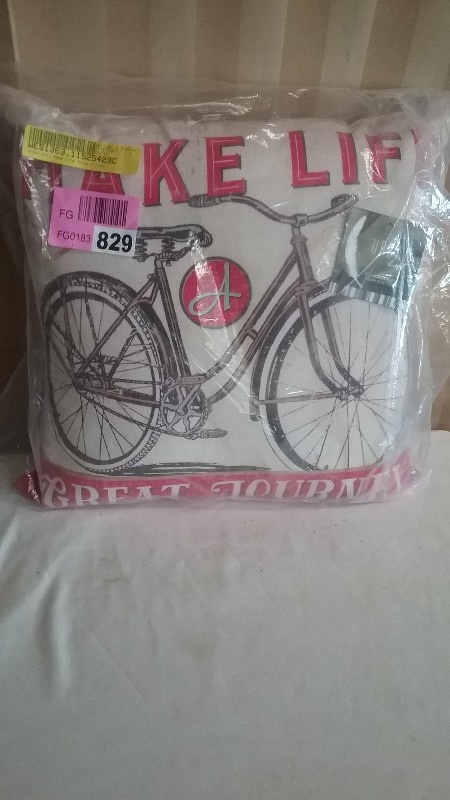 lot 81 image: Large 17 Urban loft make life throw pillow
