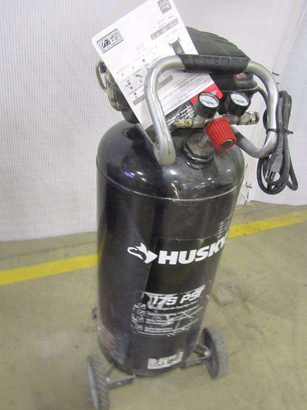 lot 13 image: Husky 20 gallon 175 psi quiet portable air compressor