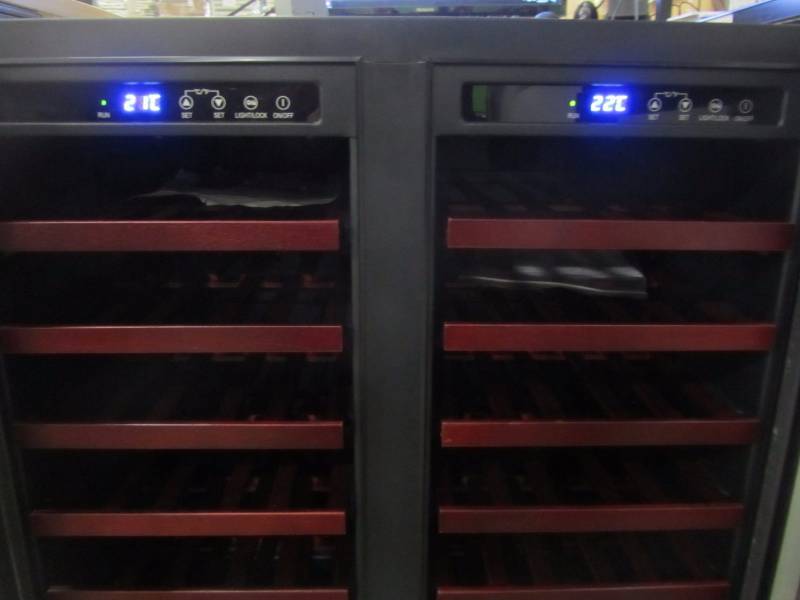 lot 17 image: Summit Appliance 30 66 bottle wine cooler with two temperature zones