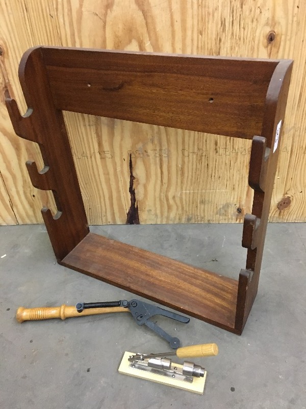 lot 23 image: Lot Of Wooden Gun Rack, Clay Targe...