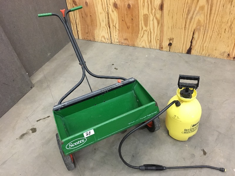 lot 28 image: Lot Of Scotts Drop-Seed Spreader &...
