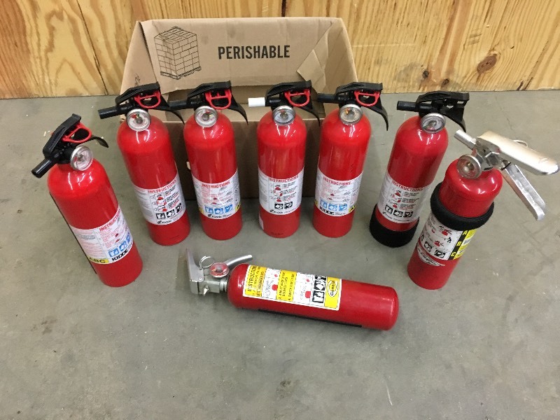 lot 29 image: Lot Of (8) Truck Fire Extinguishers...