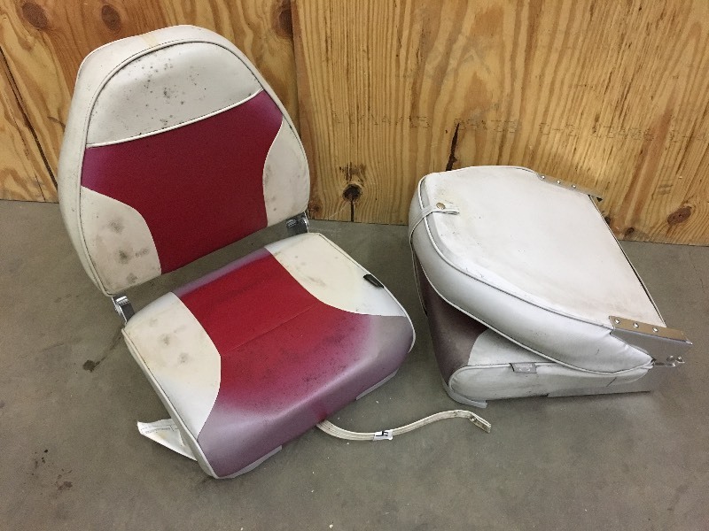 lot 44 image: Pair Of Flip-Up Boat Seats, Used ...