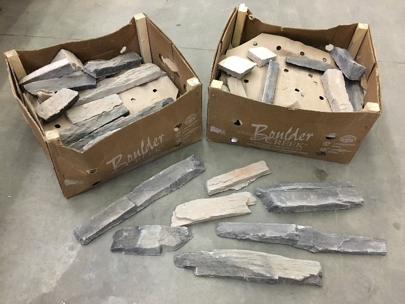 lot 45 image: (2) Boxes Of Boulder Creek Stone Fa...