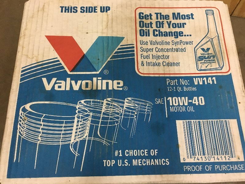 lot 54 image: Full Case (12 Quarts) Of Valvoline ...