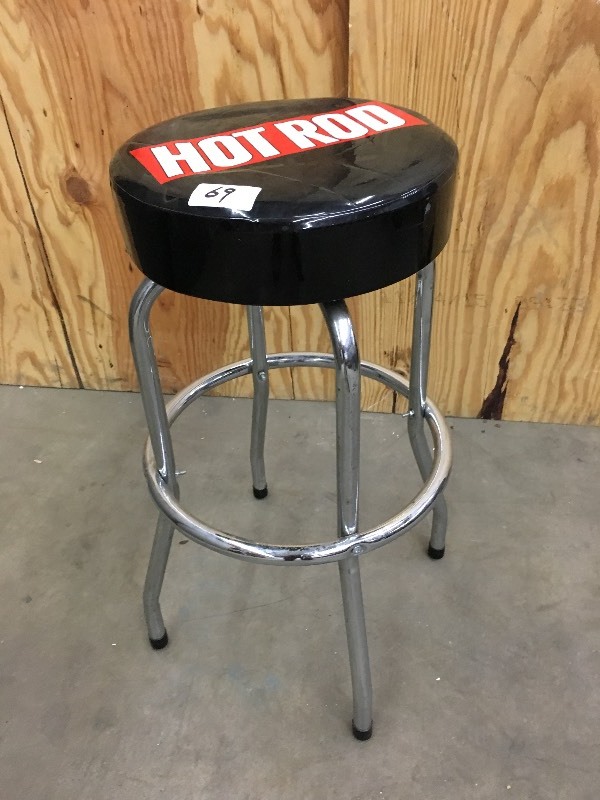 lot 69 image: Like New Hot-Rod Shop Stool ...