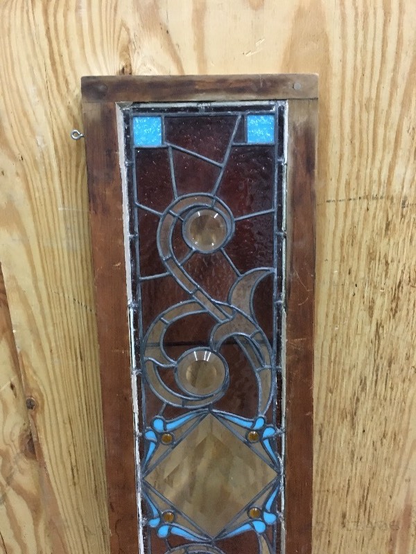 lot 75 image: (1) 12x48 Stained Glass Window ...