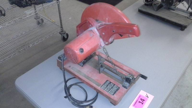 lot 14 image: Milwaukee Heavy Duty 14 Abrasive Cut-Off Saw